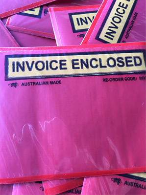 Mailroom Supplies Invoice Enclosed Self Adhesive Envelopes